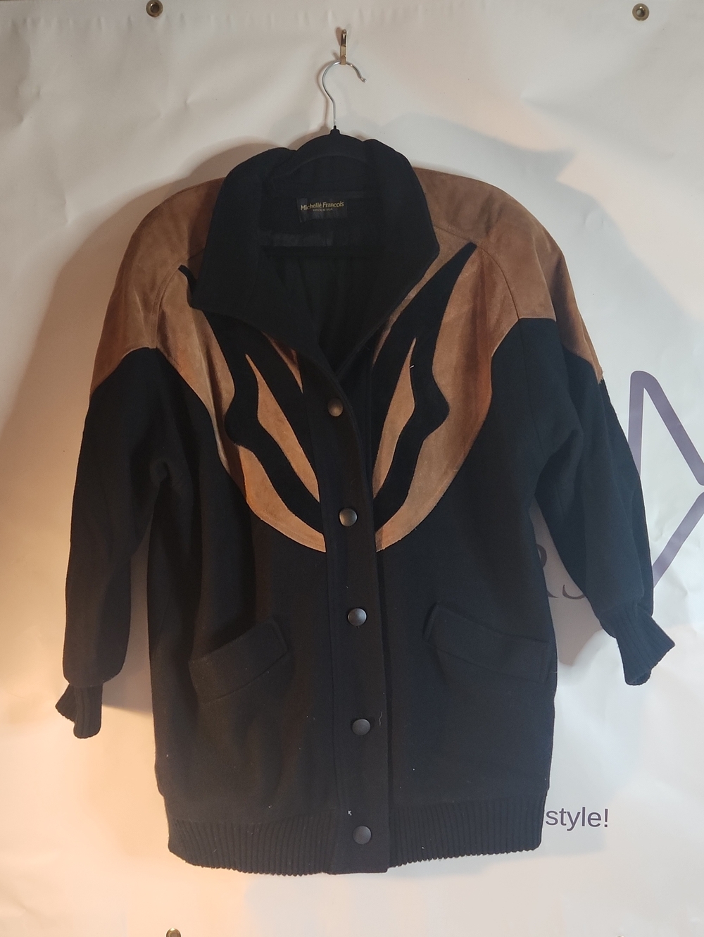 Vintage1990's -Suede and Wool Jacket - Michellé Francois